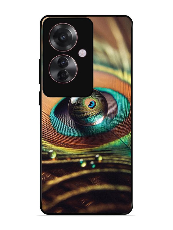 Oppo F25 Pro 5G Water Drop On Peacock Feather