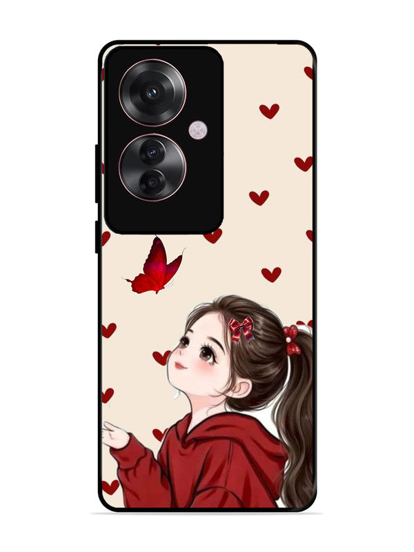 Oppo F25 Pro 5G Beautiful girl with red butterfly