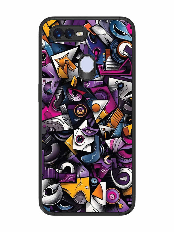 Oppo F9 Abstract Geometric Graffiti Chaos