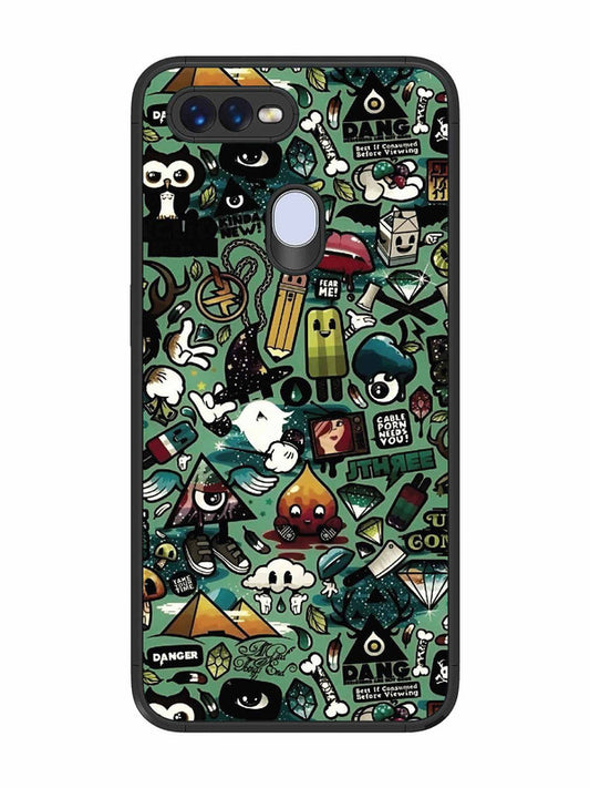 Oppo F9 Pop Art Doodle Graffiti Collage