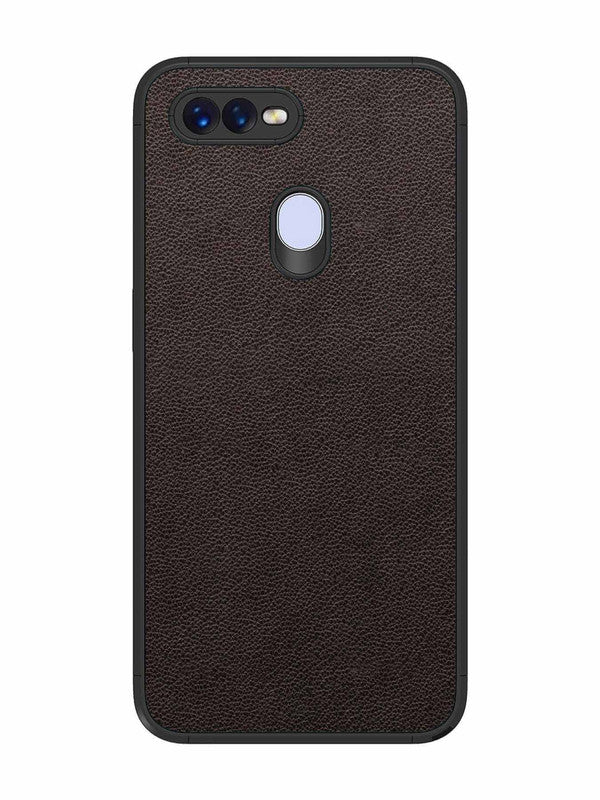 Oppo F9 Pro Print of Brown Leather Pattern