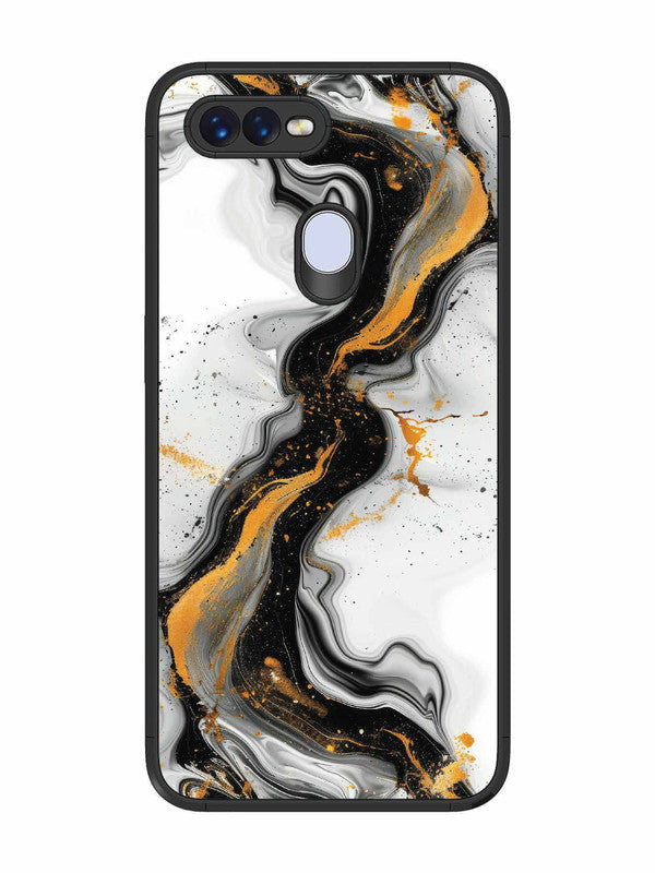 Oppo F9 Pro Black And Golden Marble Essence