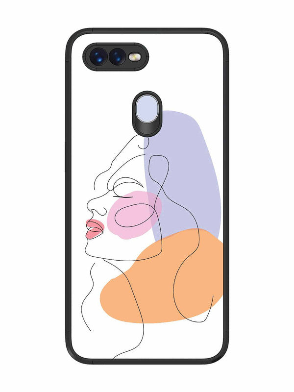 Oppo F9 Pro Line Art Girl Face