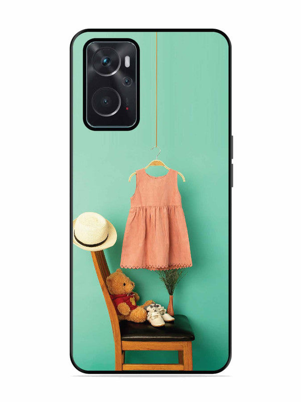 Oppo K10 4G Trendy dress for girl near toy bear