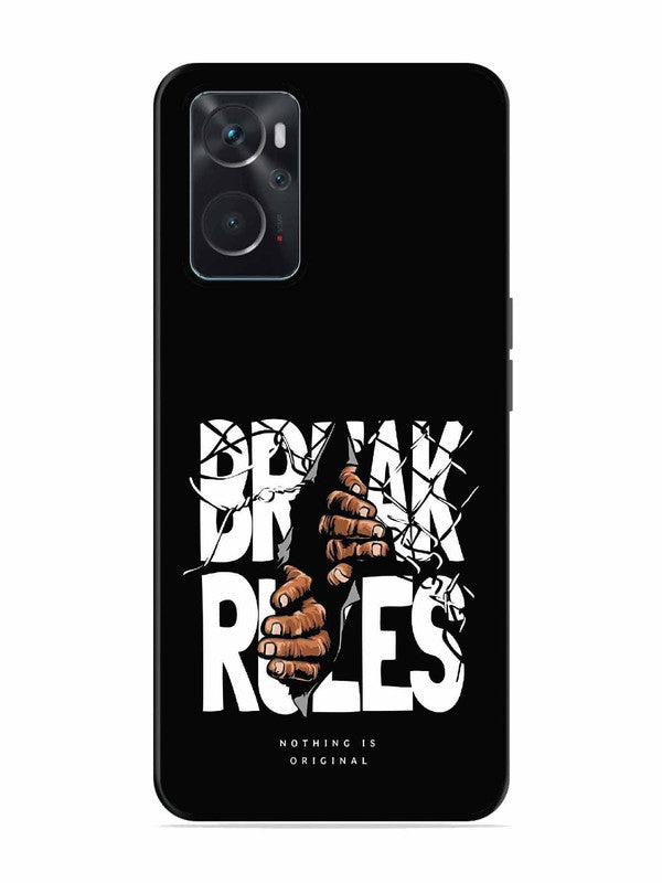 Oppo K10 4G Break Rules Gritty Typography Art