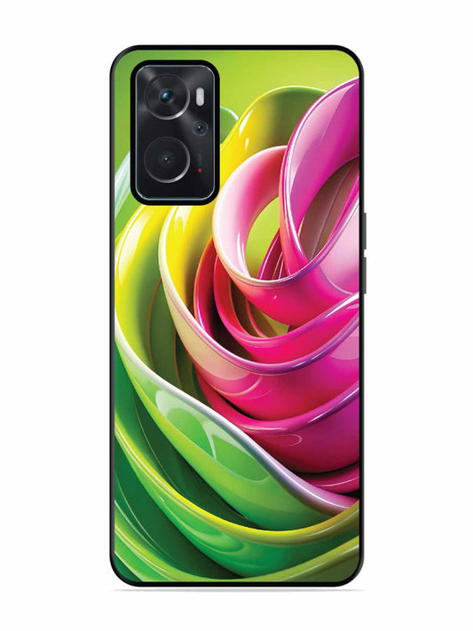 Oppo K10 4G Vibrant Swirl Glossy Ribbon Art