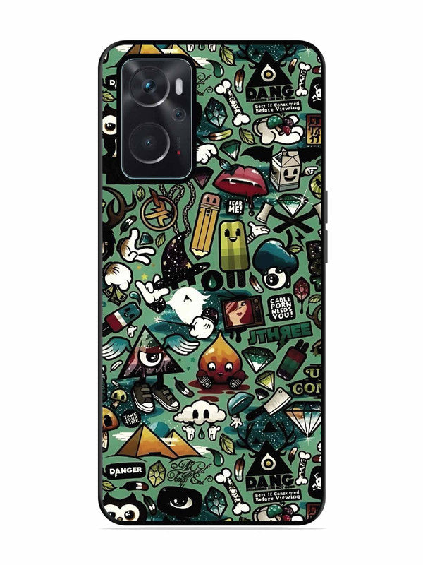 Oppo K10 4G Pop Art Doodle Graffiti Collage