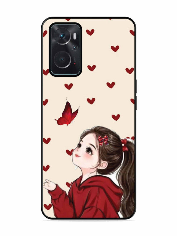 Oppo K10 4G Beautiful girl with red butterfly