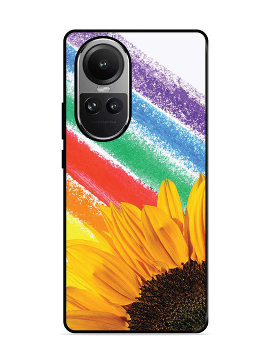 Oppo RENO 10 5G Sunflower on Colourful Lines