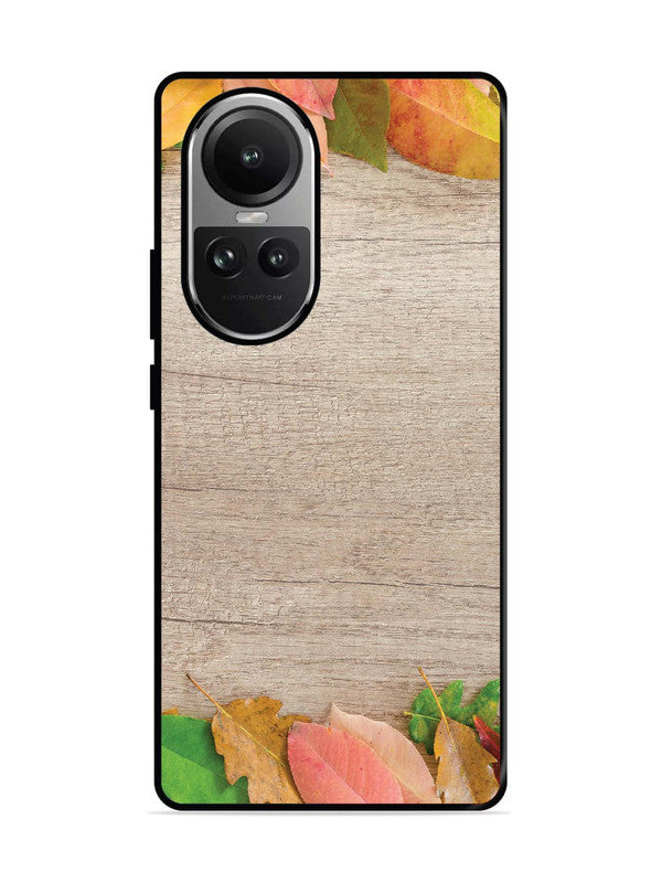 Oppo RENO 10 5G Autumn Leafs On Wooden Table