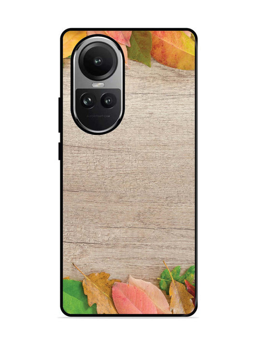Oppo RENO 10 5G Autumn Leafs On Wooden Table