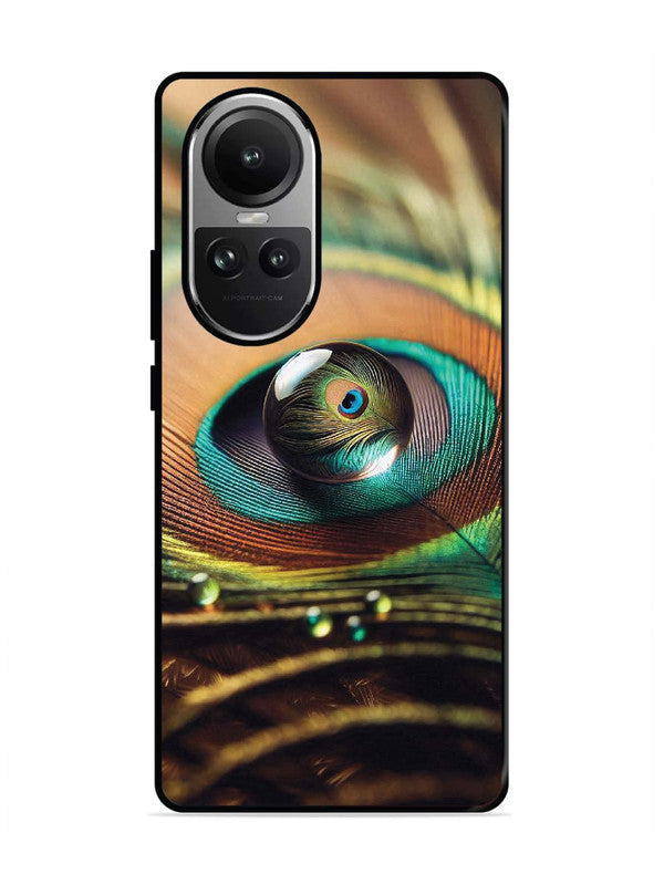 Oppo RENO 10 5G Water Drop On Peacock Feather