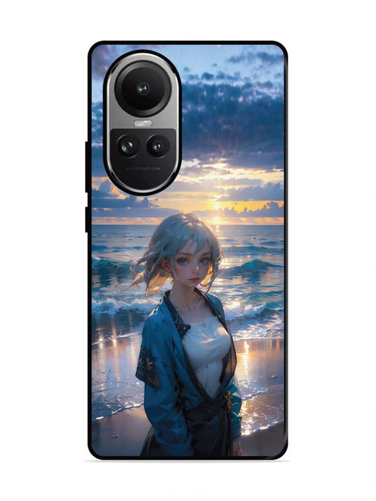 Oppo RENO 10 5G Anime Girl Beach Ocean Waves