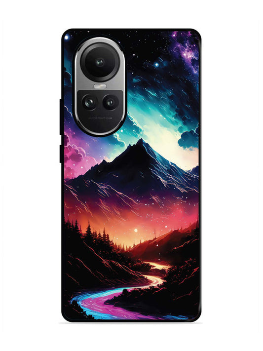 Oppo RENO 10 5G mountain-valley-Colorful-cloud-at-night