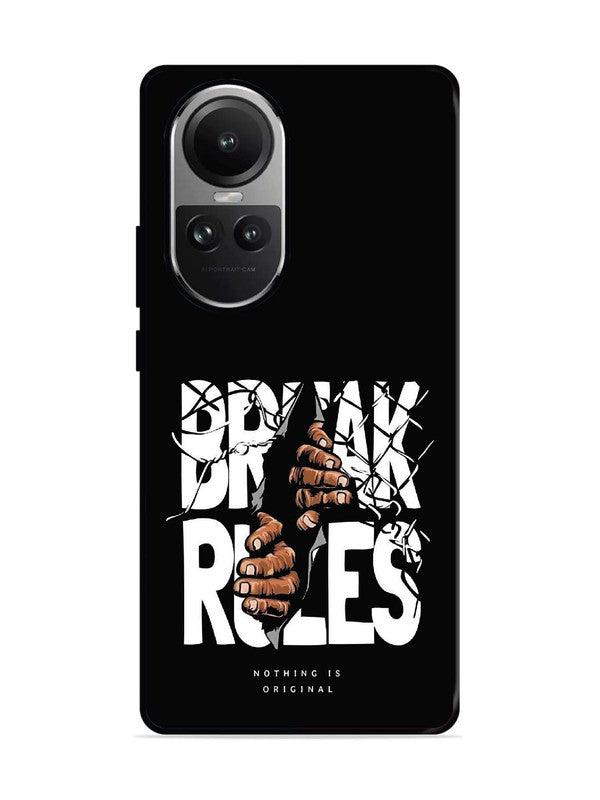 Oppo RENO 10 5G Break Rules Gritty Typography Art