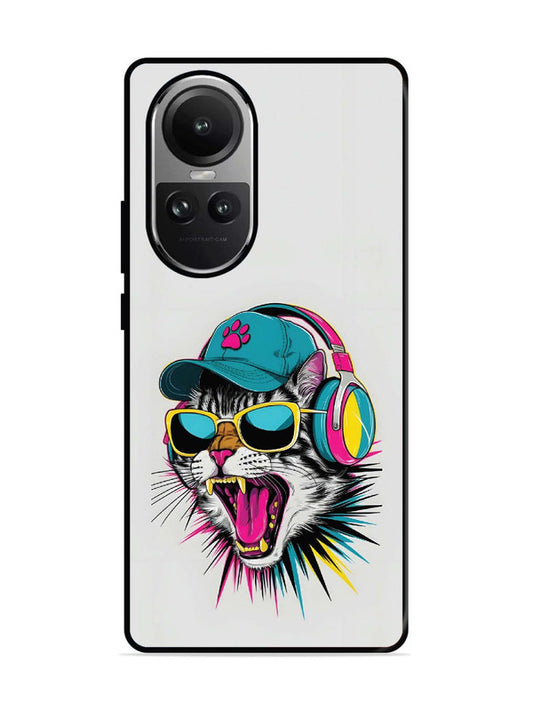Oppo RENO 10 5G Neon Pop Art DJ Cat Vibe