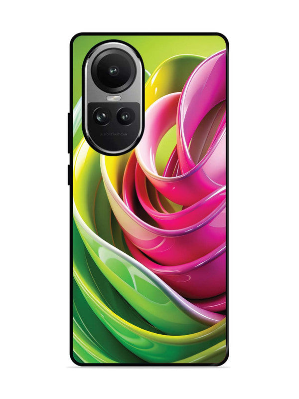 Oppo RENO 10 5G Vibrant Swirl Glossy Ribbon Art