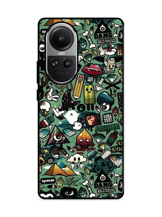 Oppo RENO 10 5G Pop Art Doodle Graffiti Collage
