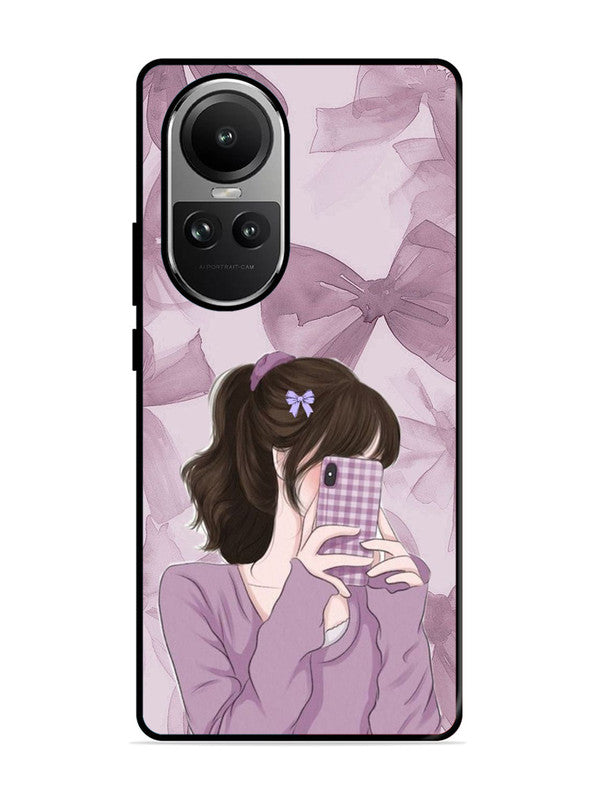 Oppo RENO 10 5G Pinky Girl taking selfie