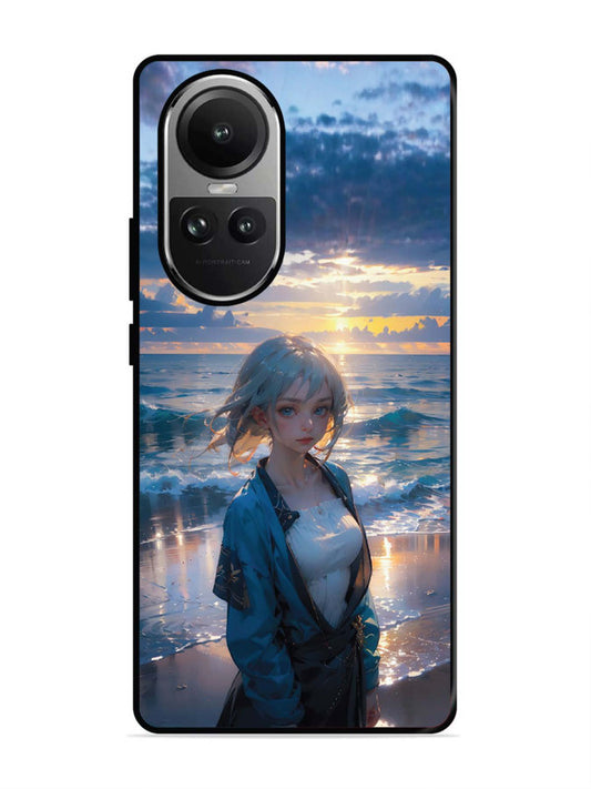 Oppo RENO 10 Pro 5G Anime Girl Beach Ocean Waves
