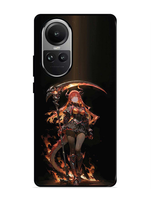 Oppo RENO 10 Pro 5G anime-girl-sycthe-red-hair-horn