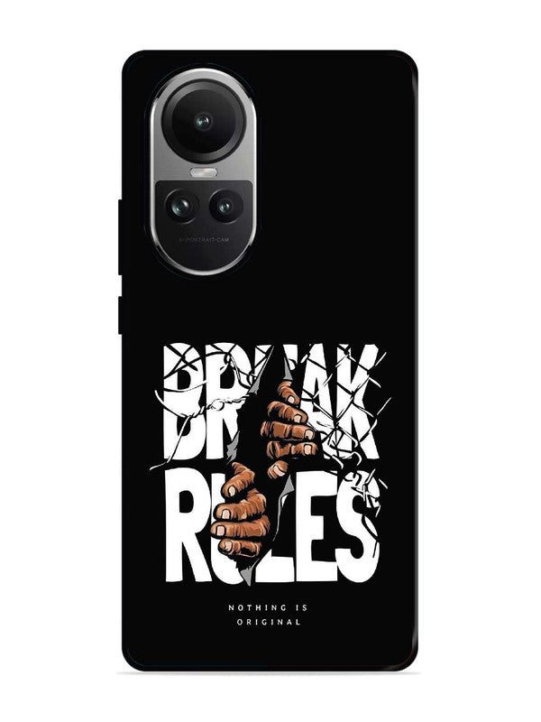 Oppo RENO 10 Pro 5G Break Rules Gritty Typography Art