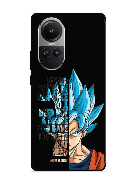 Oppo RENO 10 Pro 5G Son of Goku Blue Motivational Art