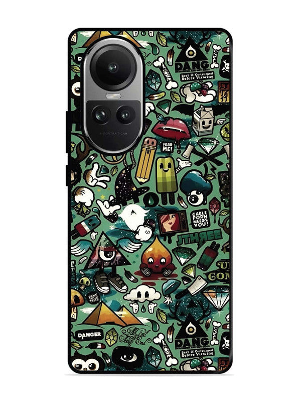 Oppo RENO 10 Pro 5G Pop Art Doodle Graffiti Collage