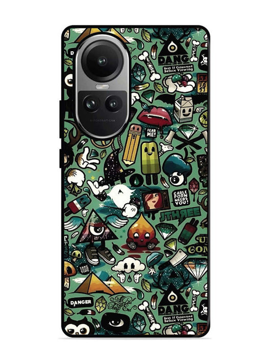 Oppo RENO 10 Pro 5G Pop Art Doodle Graffiti Collage
