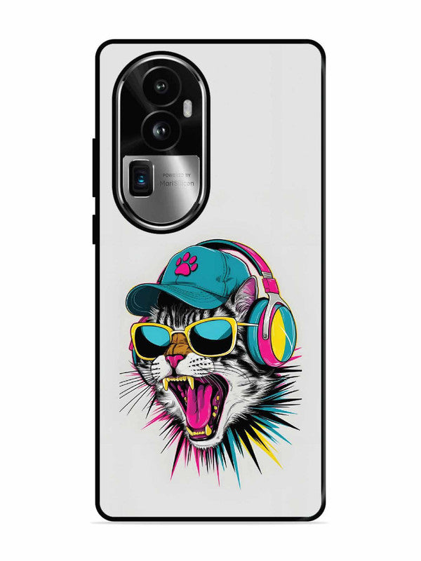 Oppo RENO 10 Pro Plus Neon Pop Art DJ Cat Vibe