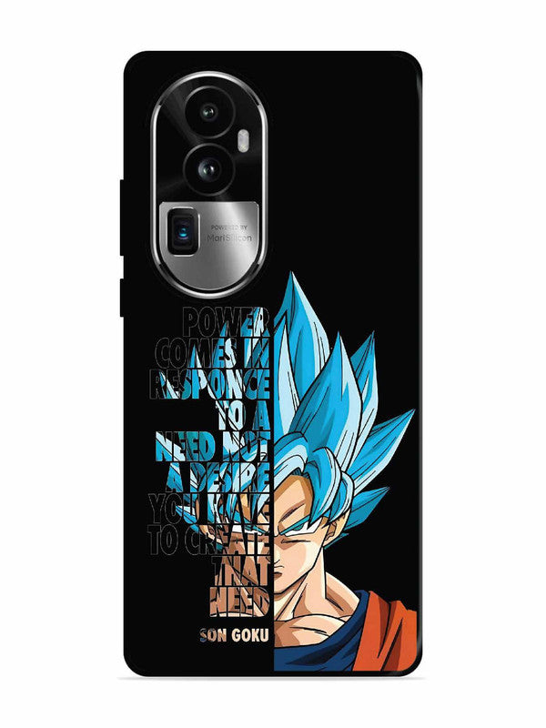 Oppo RENO 10 Pro Plus Son of Goku Blue Motivational Art