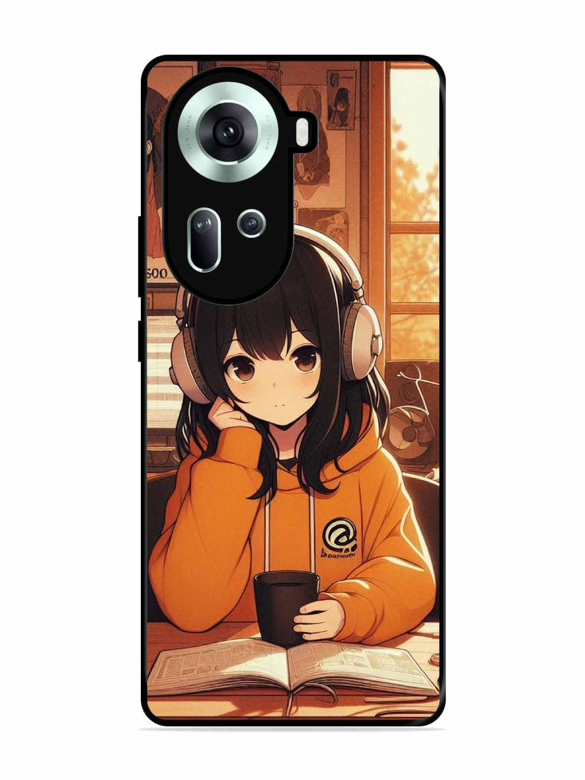 Oppo RENO 11 5G Cute Girl listening Music