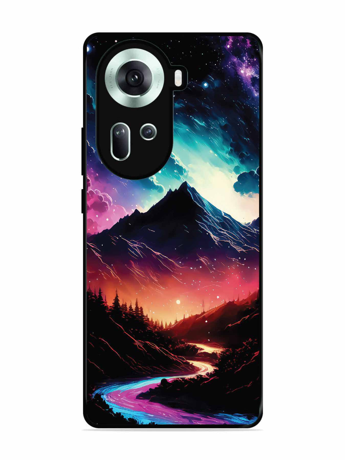 Oppo RENO 11 5G mountain-valley-Colorful-cloud-at-night