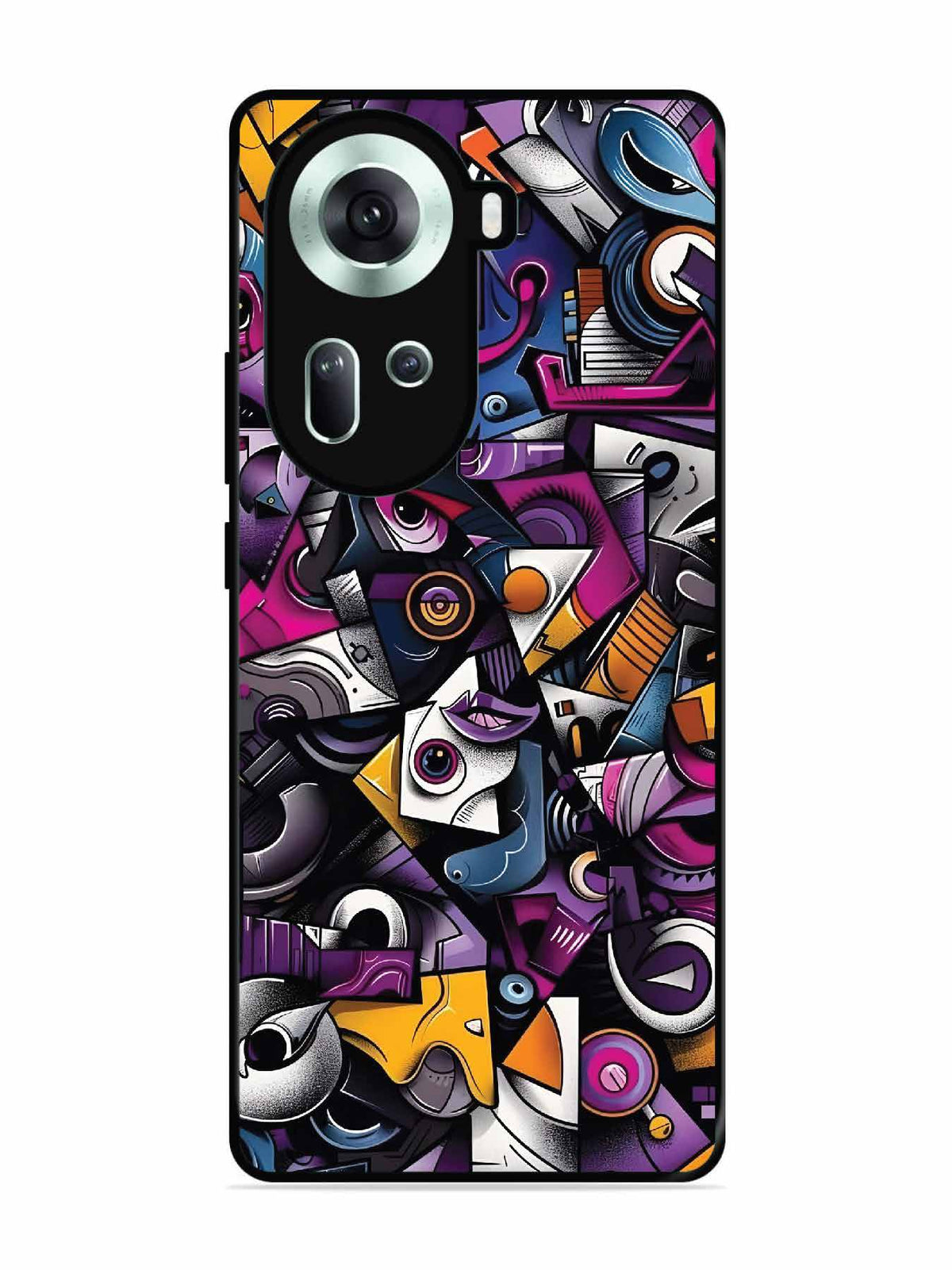 Oppo RENO 11 5G Abstract Geometric Graffiti Chaos