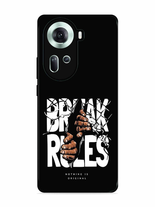 Oppo RENO 11 5G Break Rules Gritty Typography Art