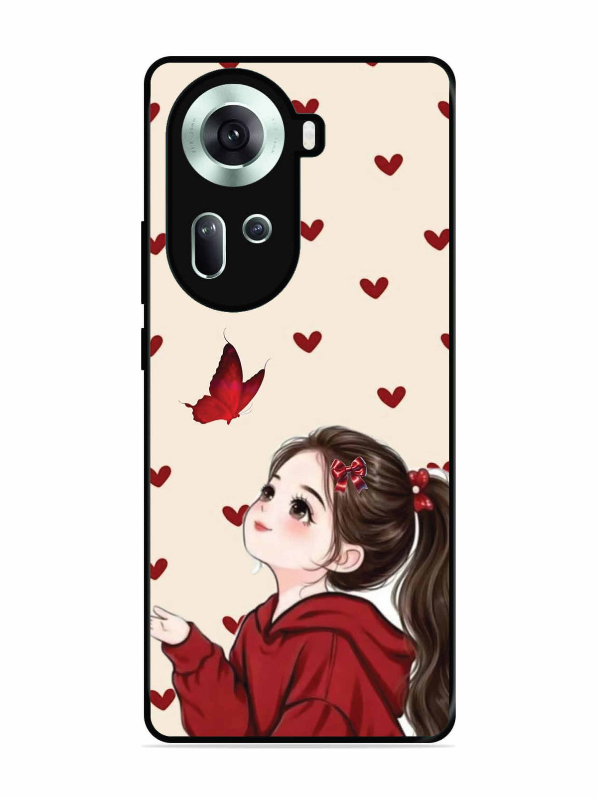 Oppo RENO 11 5G Beautiful girl with red butterfly