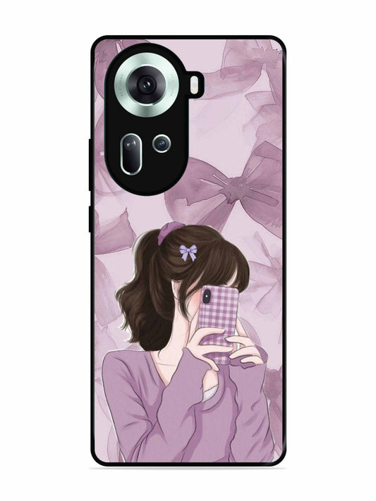 Oppo RENO 11 5G Pinky Girl taking selfie