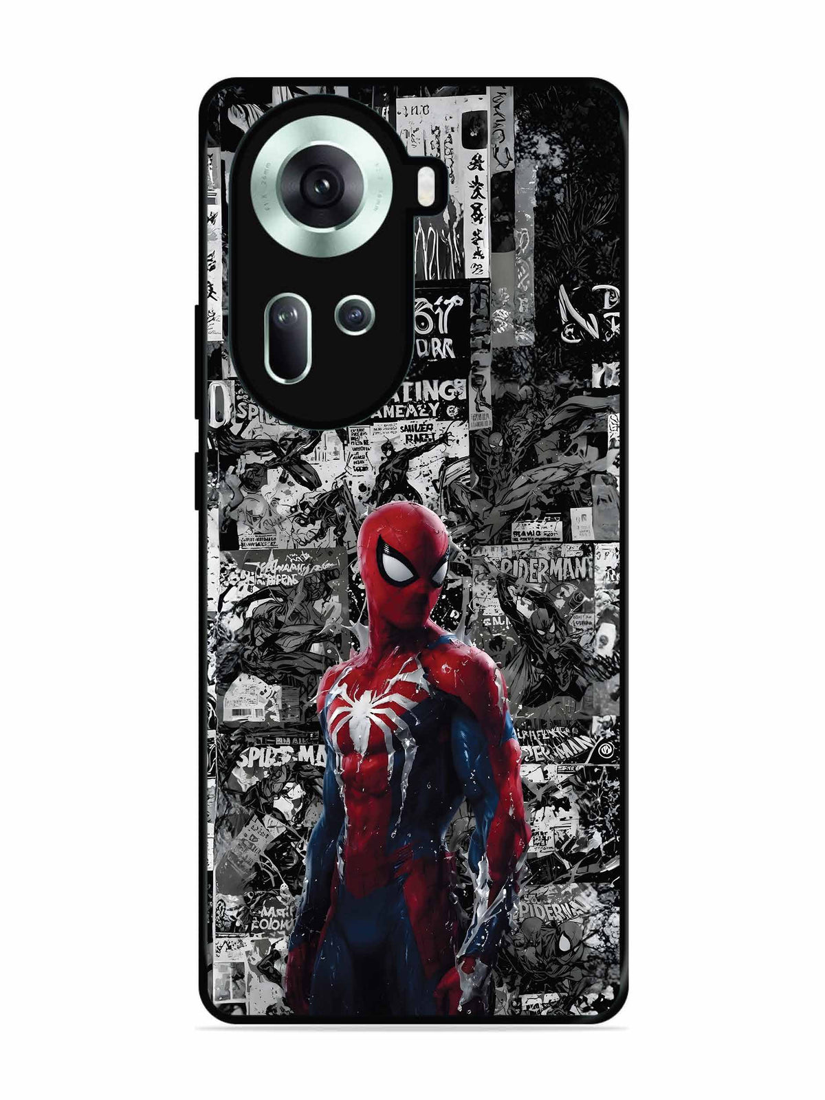 Oppo RENO 11 5G Spiderman Highlighted on News Paper