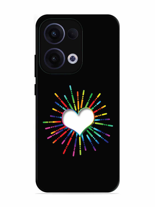 Oppo RENO 13 5G Colourful Heart on Black
