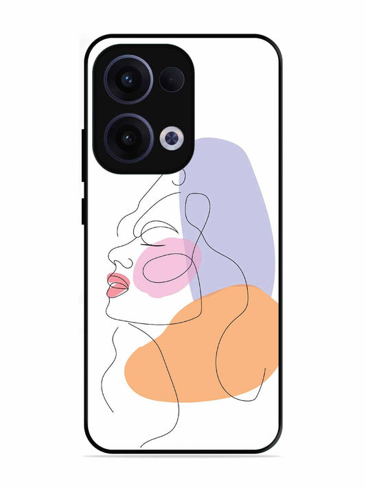 Oppo RENO 13 5G Line Art Girl Face