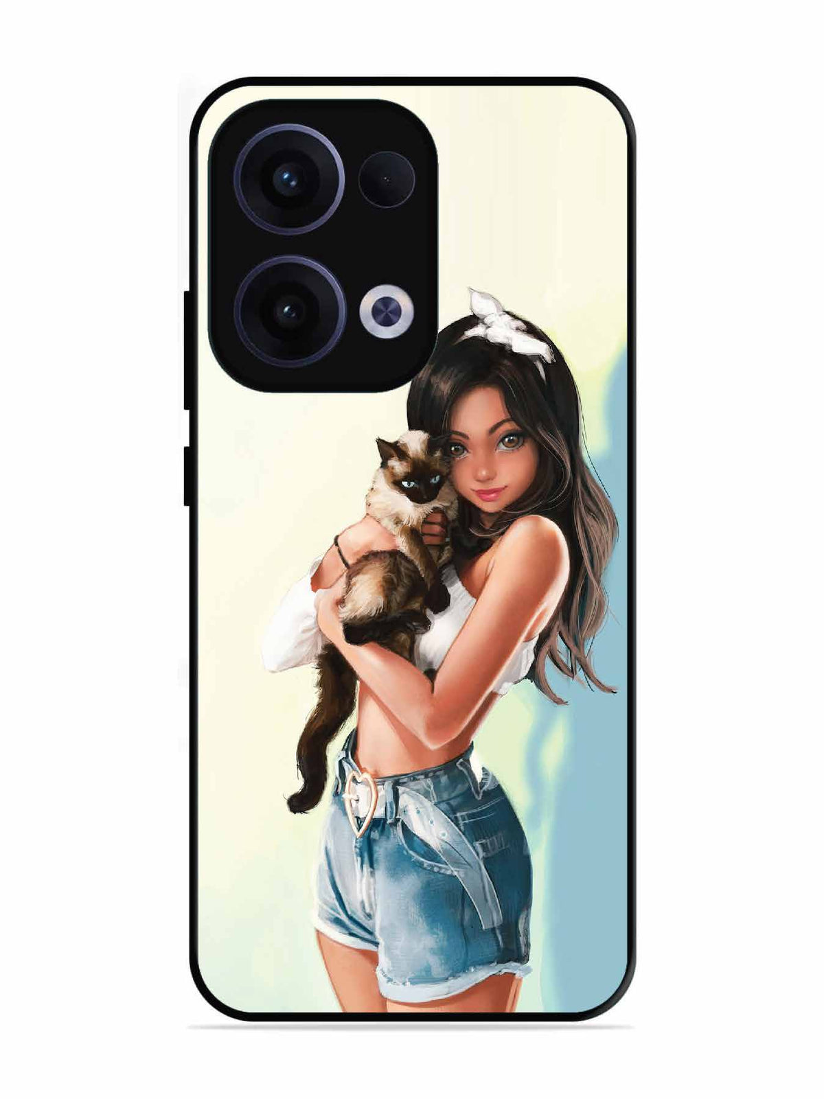 Oppo RENO 13 5G Cute Girl with Cat