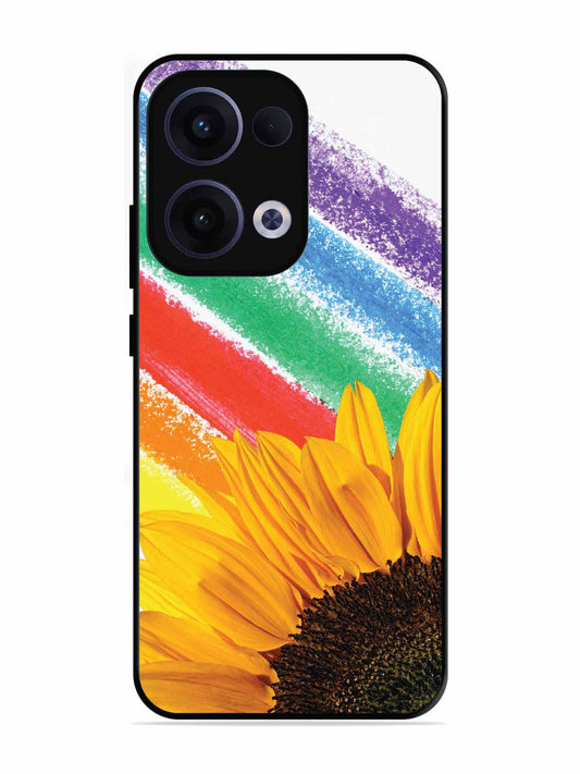 Oppo RENO 13 5G Sunflower on Colourful Lines