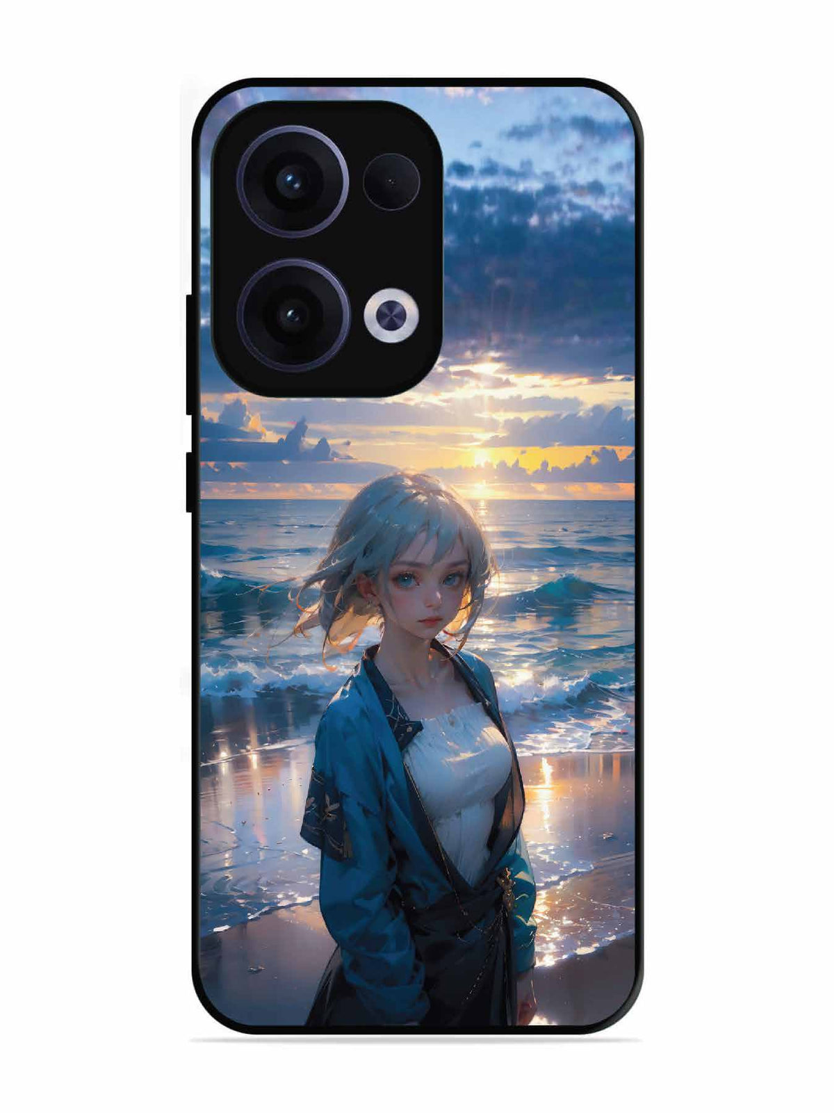 Oppo RENO 13 5G Anime Girl Beach Ocean Waves