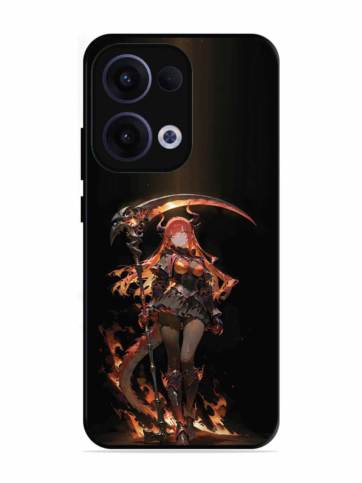 Oppo RENO 13 5G anime-girl-sycthe-red-hair-horn