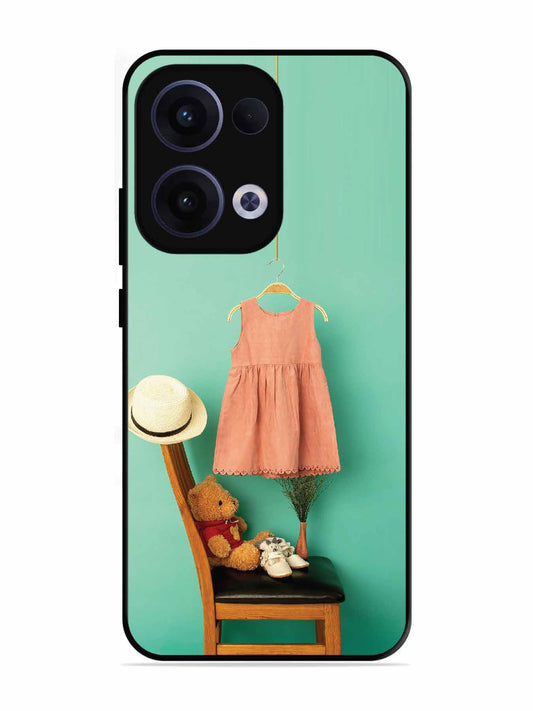 Oppo RENO 13 5G Trendy dress for girl near toy bear