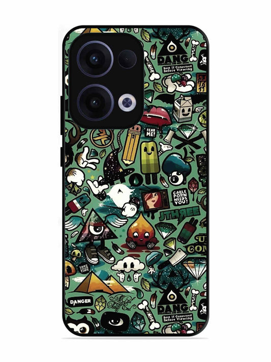 Oppo RENO 13 5G Pop Art Doodle Graffiti Collage