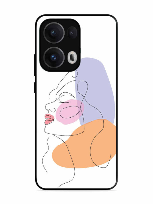 Oppo RENO 13 Pro Line Art Girl Face