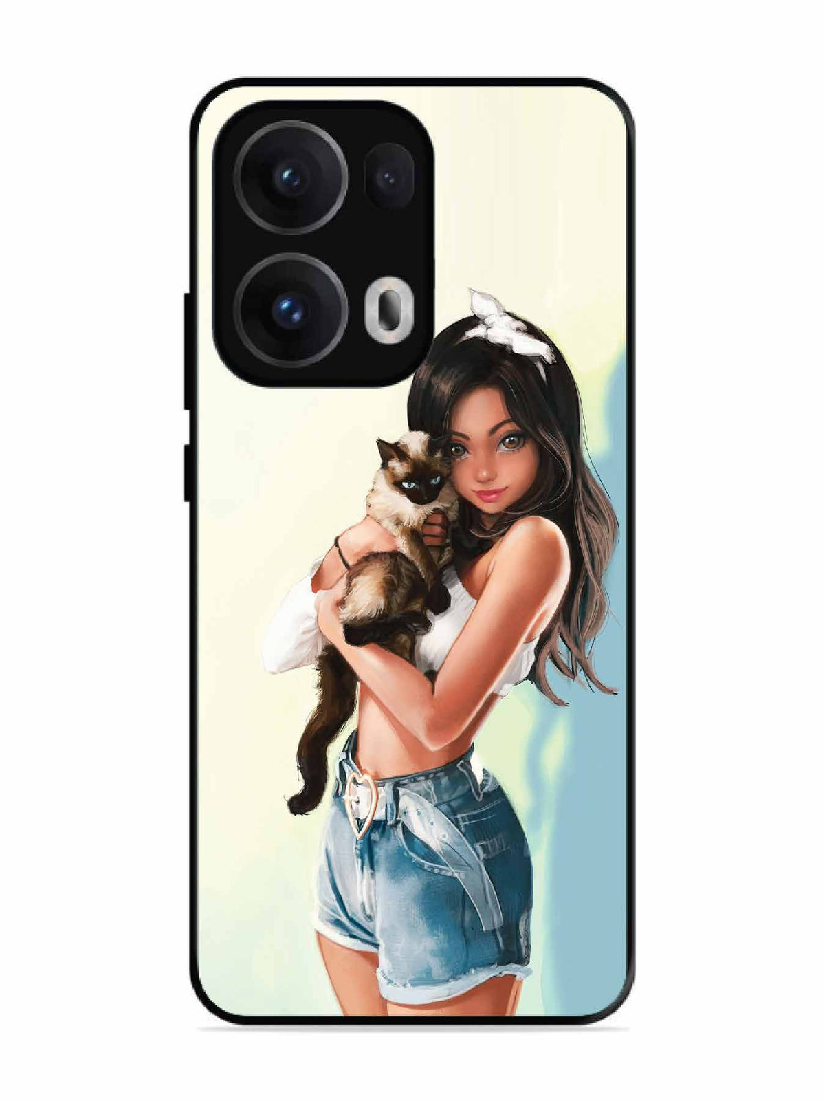 Oppo RENO 13 Pro Cute Girl with Cat