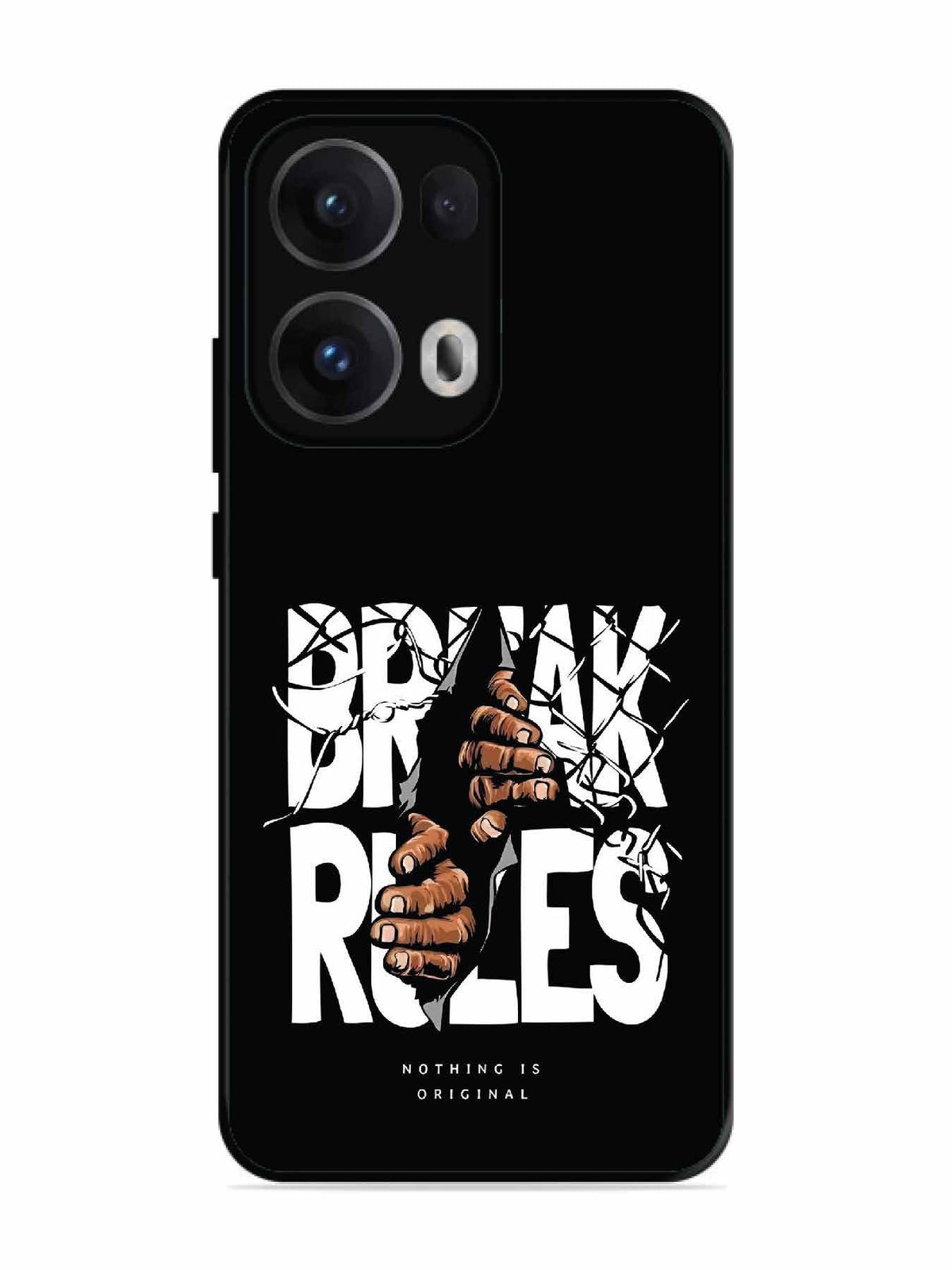 Oppo RENO 13 Pro Break Rules Gritty Typography Art
