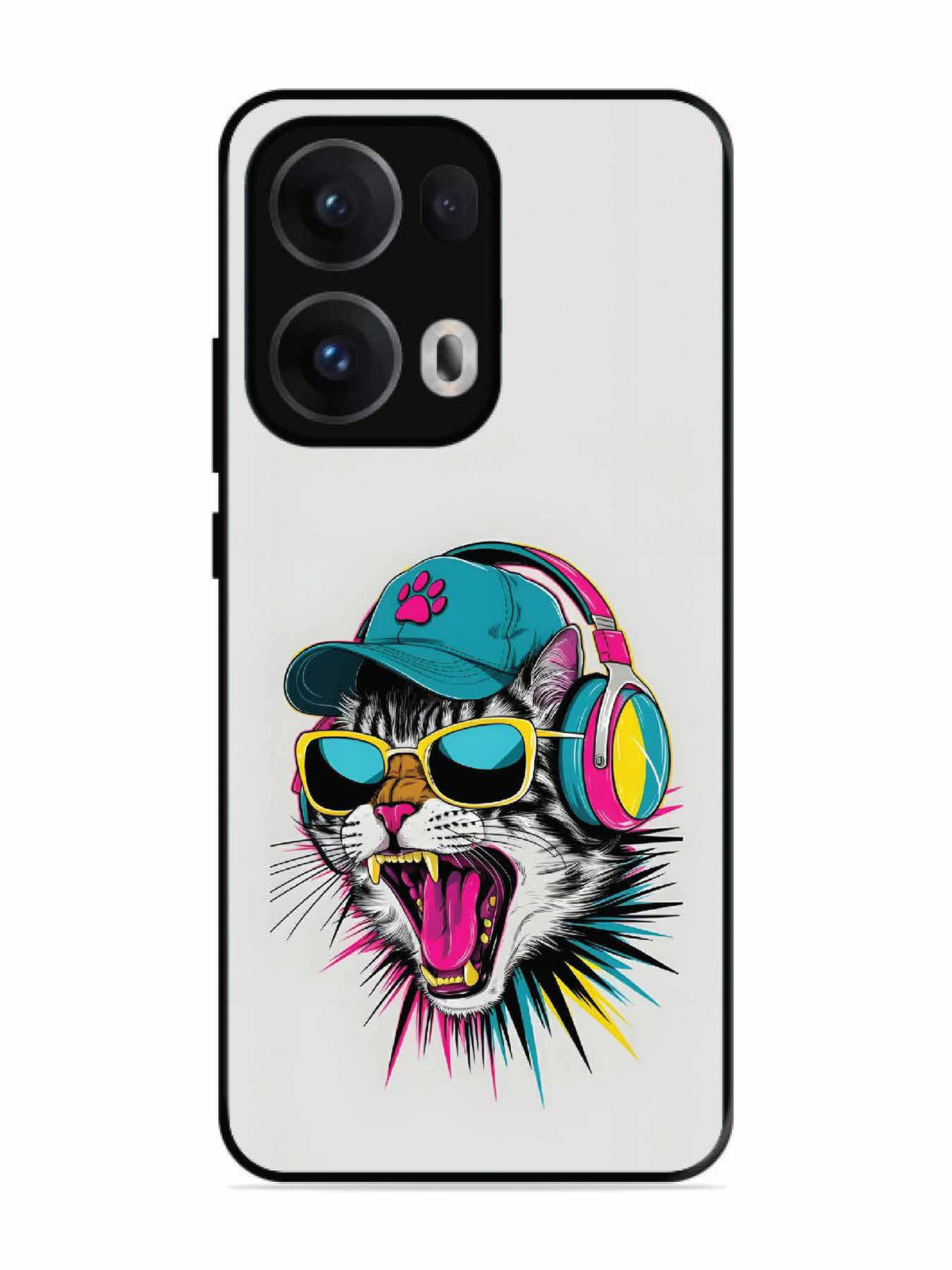 Oppo RENO 13 Pro Neon Pop Art DJ Cat Vibe
